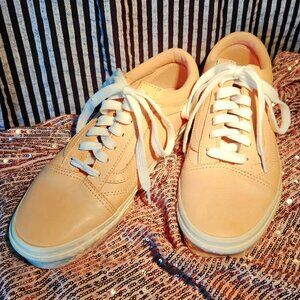 Vans Leather Sneaks Sneakers Tennishoes Nude